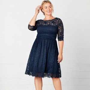kiyonna Luna blue lace dress size 1